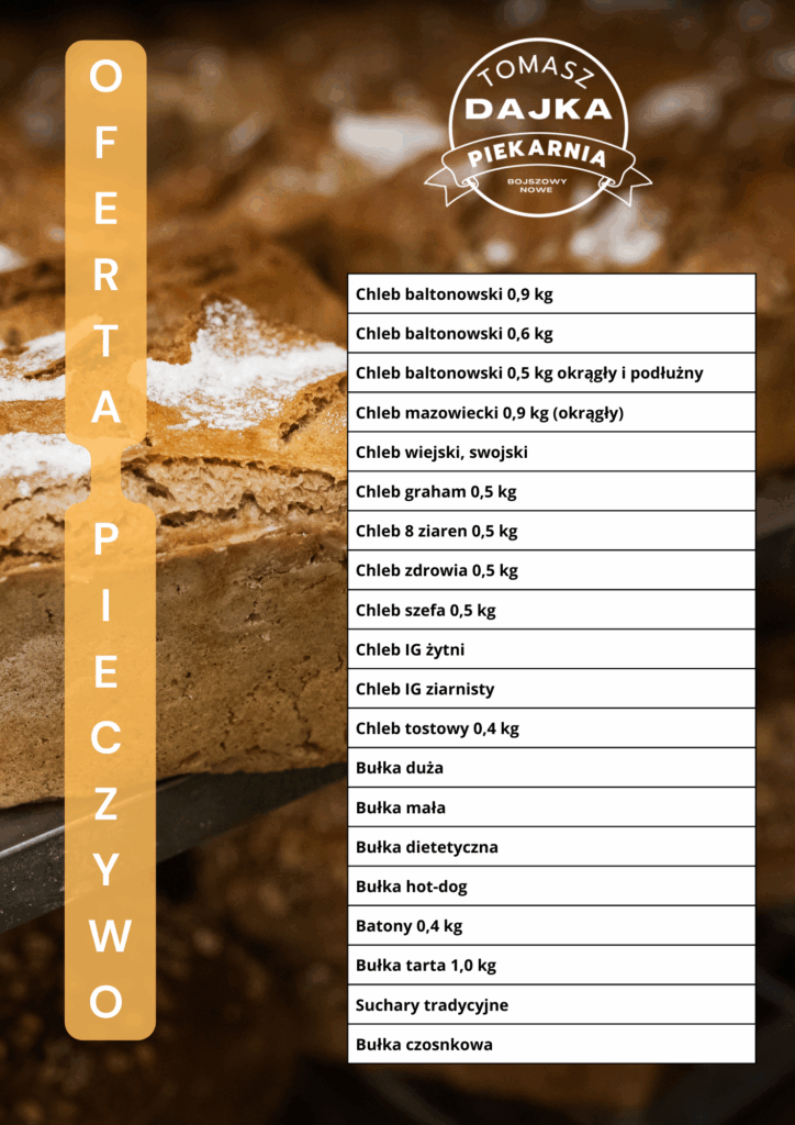 Oferta Piekarnia